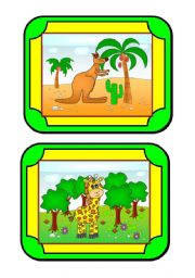 Habitat Cards (1/8) - animals