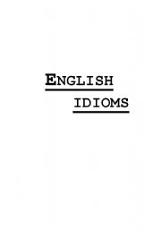 English idioms