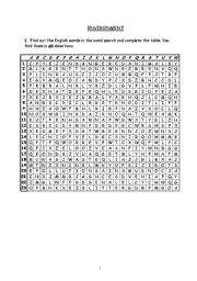 English Worksheet: environment crossword and writing task