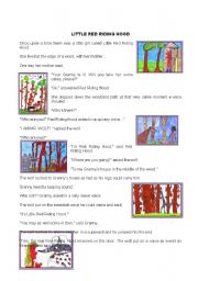 English Worksheet: Little red riding hood