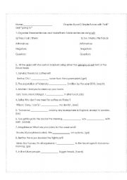 English Worksheet: Simple future test (will and going to )