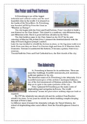 English worksheet: Saint- Petersburg (part2)