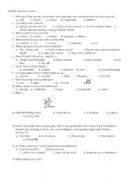 English worksheet: revision vocabulary