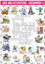 JOBS AND OCCUPATIONS - CROSSWORD (1-3)