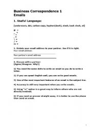 English Worksheet: how to write emails