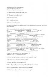 English Worksheet: exercises with if clause and will future