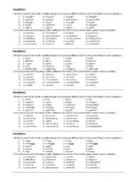 English Worksheet: Phonetics