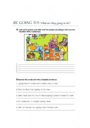 English Worksheet: What are they going to do?