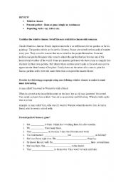 English worksheet: Review: relative cluases, reporting verbs, Present perfect