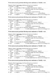 English Worksheet: present continuous vs. will