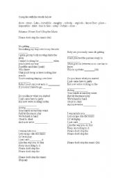 English Worksheet: Please dont stop the music