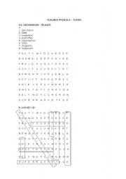 English worksheet: Crossword about places with answer key