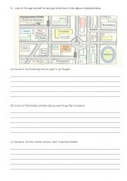 English Worksheet: Test giving directions part 2