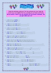 English Worksheet: Pronouns (2 pages + Answer key)