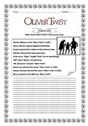 English Worksheet: Oliver Twist Passive Voice