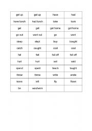English worksheet: Memory: irregular verb present-present perfect