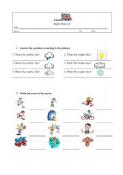 English worksheet: Revision vocabulary worksheet