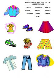 English worksheet: clothes