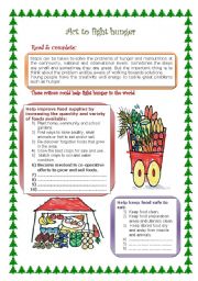 Fighting Hunger - ESL worksheet by camelot nightingale
