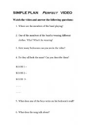 English worksheet: Perfect by Simple Plan