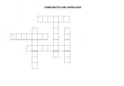 English worksheet: comparative and superlative crossword puzzle