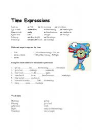 English Worksheet: Time Expressions