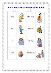 English worksheet: possessives