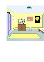 English Worksheet: bedroom picture