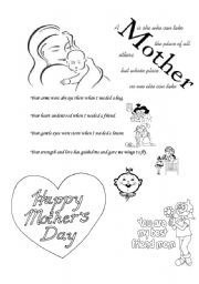English Worksheet: Happy mothers day