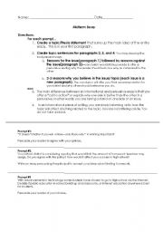 English Worksheet: essay