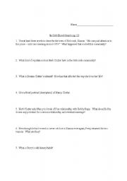 English worksheet: In Cold Blood Quiz Questions to pg. 52