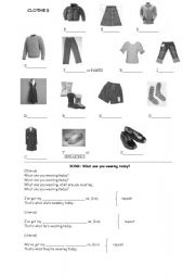 English worksheet: clothes