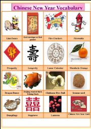Chinese New Year Vocabulary (Cryptogram & Reading Exercise) 2 pages