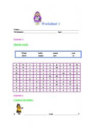 English worksheet: Worksheet greetings