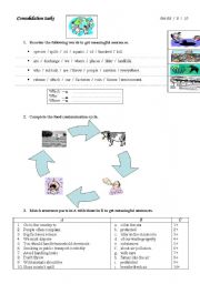 English Worksheet: review   pollution