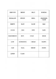 English Worksheet: Opposite domino