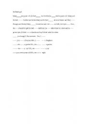 English Worksheet: To be/have got  exercise