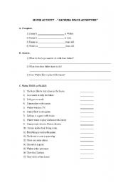 English Worksheet: movie activity - zathura