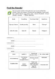 English Worksheet: Find the friends!