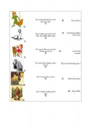 English worksheet: fairy tales and legends