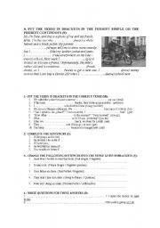 English Worksheet: Present simple / present continuous