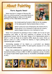 English Worksheet: About Painting - Pierre Auguste Renoir