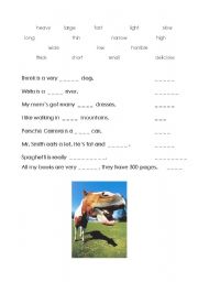 English Worksheet: adjectives