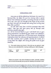 English worksheet: Christmas Time