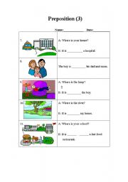 English worksheet: Prepositions (3-3)