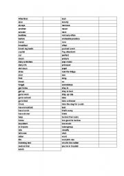 English Worksheet: Vocabulary 6to