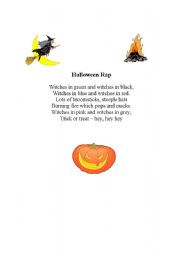 English worksheet: Halloween Rap