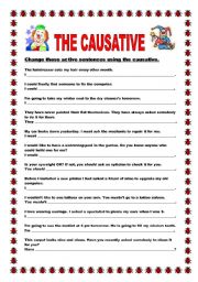 The causative - rewrite the active sentences using the causative