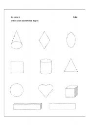 comparing 2D and 3D shapes