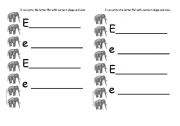 English worksheet: I can write the letter Ee